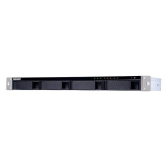 QNAP TS-431XeU - Server NAS - 4 alloggiamenti - montabile in rack - SATA 6Gb/s - RAID RAID 0, 1, 5, 6, 10, JBOD, sostituzione a caldo - RAM 2 GB - Gigabit Ethernet / 10 Gigabit Ethernet - iSCSI supporto - 1U